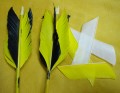 4" FLU FLU Feathers, Left Wing
