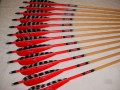 Pro Series, Red Crown, Red and Traditional Barred 5" Parabolic Feathers